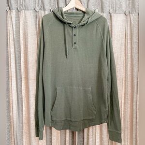 American Eagle Outfitters Olive Green Bonfire Fleece Baja Hoodie Size Small